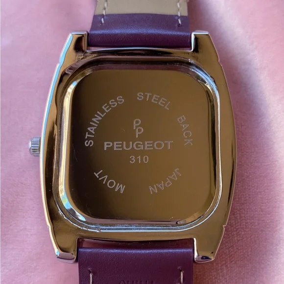 Peugeot Retro Statement Dusty Plum and Silver Women's Watch - Picture 4 of 7